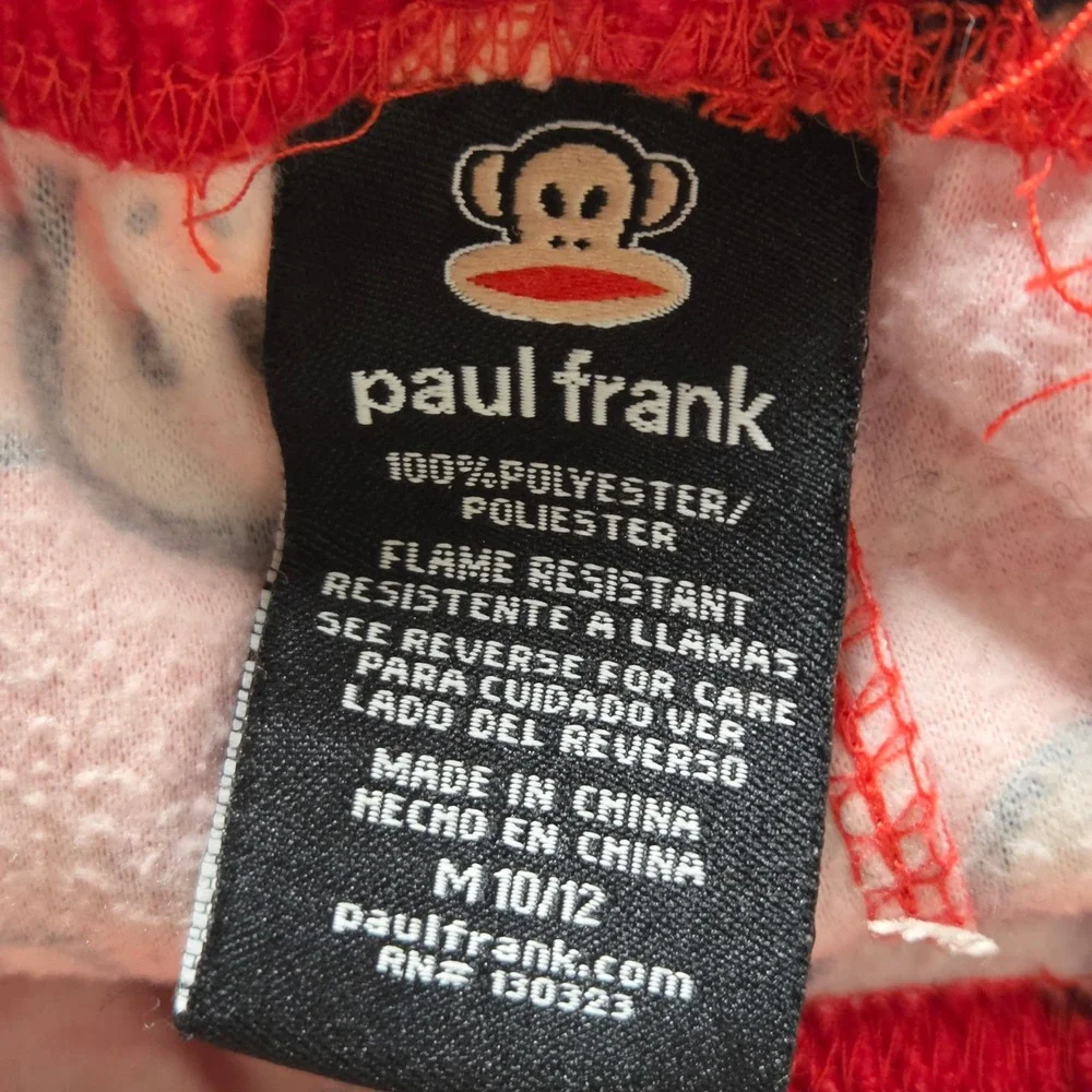Paul Frank Julius the Monkey Fleece Pajama Pants Kids M 10/12 AOP Y2K Kidcore